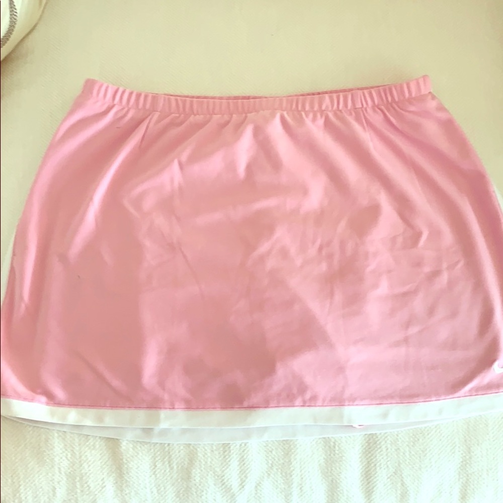 Nike tennis skirt light‎ pink with white trim med
